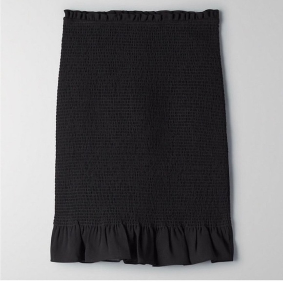 Aritzia Wilfred Ballad Smocked Ruffle Mini Skirt - Picture 3 of 7